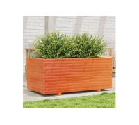 Jardinière cire marron 110x60x49,5 cm bois de pin massif G