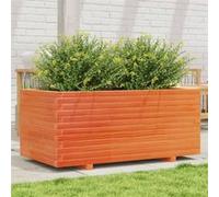 Jardinière cire marron 110x60x49,5 cm bois de pin massif