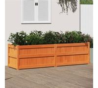 Jardinière cire marron 180x50x50 cm bois de pin massif Marron G