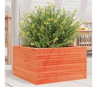 Jardinière cire marron 40x40x23 cm bois de pin massif