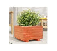 Jardinière cire marron 40x40x26,5 cm bois de pin massif