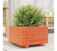 Vidaxl Jardinière Cire Marron 40x40x26,5 Cm Bois De Pin Massif