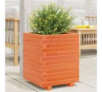 Jardinière cire marron 40x40x49,5 cm bois de pin massif G