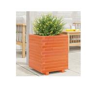 Vidaxl Jardinière Cire Marron 40x40x49,5 Cm Bois De Pin Massif