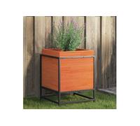 Vidaxl Jardinière Cire Marron 40x40x50 Cm Bois De Pin Massif