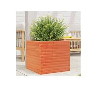 Vidaxl Jardinière Cire Marron 50x50x45,5 Cm Bois De Pin Massif