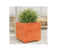 Vidaxl Jardinière Cire Marron 50x50x49,5 Cm Bois De Pin Massif