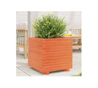 Vidaxl Jardinière Cire Marron 50x50x49,5 Cm Bois De Pin Massif