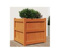 Vidaxl Jardinière Cire Marron 50x50x50 Cm Bois De Pin Massif