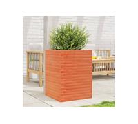 Vidaxl Jardinière Cire Marron 50x50x68,5 Cm Bois De Pin Massif