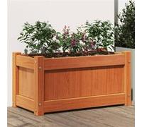 Jardinière cire marron 60x31x31 cm bois de pin massif Marron G