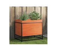 Vidaxl Jardinière Cire Marron 60x40x50 Cm Bois De Pin Massif