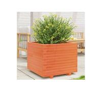 Vidaxl Jardinière Cire Marron 60x60x49,5 Cm Bois De Pin Massif