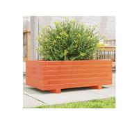 Jardinière cire marron 70x40x26,5 cm bois de pin massif