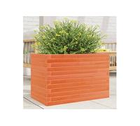Jardinière cire marron 70x40x46 cm bois de pin massif