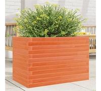 Jardinière cire marron 70x40x46 cm bois de pin massif