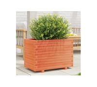 Jardinière cire marron 70x40x49,5 cm bois de pin massif