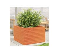 Jardinière cire marron 70x70x46 cm bois de pin massif