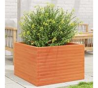 Jardinière cire marron 70x70x46 cm bois de pin massif G