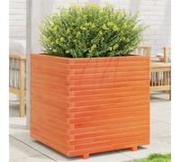 Jardinière cire marron 70x70x72,5 cm bois de pin massif3282586