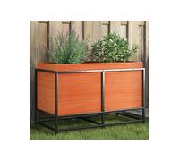 Jardinière cire marron 80x40x50 cm bois de pin massif