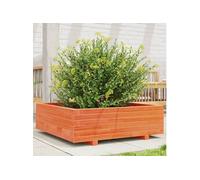 Jardinière cire marron 80x80x26,5 cm bois de pin massif G