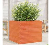 Vidaxl Jardinière Cire Marron 80x80x68,5 Cm Bois De Pin Massif