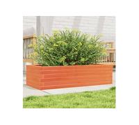Vidaxl Jardinière Cire Marron 90x40x23 Cm Bois De Pin Massif