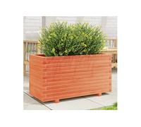 Jardinière cire marron 90x40x49,5 cm bois de pin massif847375