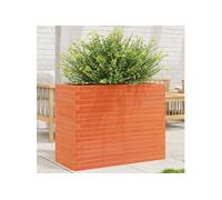 Vidaxl Jardinière Cire Marron 90x40x68,5 Cm Bois De Pin Massif