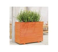 Jardinière cire marron 90x40x72 cm bois de pin massif G