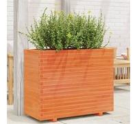Jardinière cire marron 90x40x72 cm bois de pin massif G