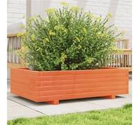 Jardinière cire marron 90x60x26,5 cm bois de pin massif G