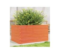 Vidaxl Jardinière Cire Marron 90x60x46 Cm Bois De Pin Massif