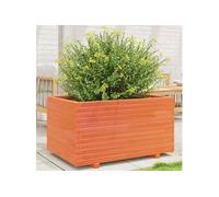 Jardinière cire marron 90x60x49,5 cm bois de pin massif G