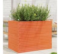 Jardinière cire marron 90x60x68,5 cm bois de pin massif