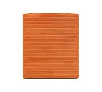 Jardinière cire marron 90x60x72,5 cm bois de pin massif