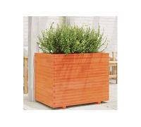 Jardinière cire marron 90x60x72 cm bois de pin massif