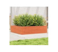 Vidaxl Jardinière Cire Marron 90x90x23 Cm Bois De Pin Massif
