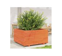 Jardinière cire marron 90x90x49,5 cm bois de pin massif