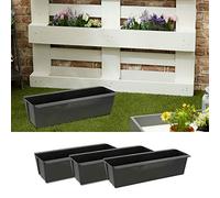 Jardinière compatible avec palettes européennes en plastique ou zinc.