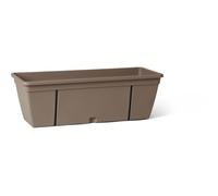 Jardinière + crochet Balcon - Plastique - Taupe - Rectangulaire - 50x20xH16cm - 100% recyclable - Garden ID