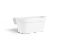 Jardiniere+Crochet - Garden Id Star - Blanc 50 X 21 Cm - Fixation Facile - Réserve D'eau - Recyclé Et 100% Recyclable