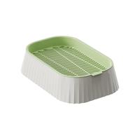 Jardinière D' À Chat - Plateau D' À Chat De 7,48 Pouces | Mangeoire À Deux Niveaux - Plastique ABS 120 G Amovible Et Réutilisable Offrant Un Pâturage Frais pour Les Chatons D'intérieur