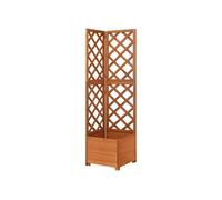 Vidaxl Jardiniã¿Re D'angle En Treillis 40x40x150cm Bois De Sapin Massif