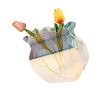 Jardinière d ' Aquarium en Acrylique Transparent avec Petits vases d ' Arrangement de Fleurs Design Contemporain pour Les Bureaux à Domicile, décors de Mariage, Bol à Poisson Simple