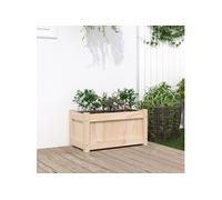vidaXL Jardinière surélevée Bac à fleurs Bois de pin massif 60x31x31 cm