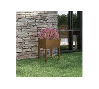 Vidaxl Jardinière D'extérieur Marron Miel 50x50x70 Cm Pin Massif Marron