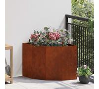 vidaXL Jardinière d'angle 45 x 45 x 50 cm en acier galvanisé – Gain de place, déco moderne
