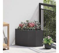 vidaXL Jardinière d'angle 45 x 45 x 50 cm en acier galvanisé – Gain de place, déco moderne